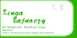 kinga bajnoczy business card